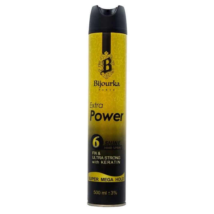 اسپری حالت دهنده مو بیجورکا Bijourka مدل Extra power حجم 500 میلی لیتر